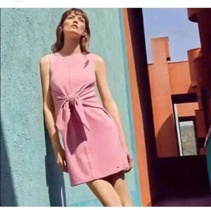 COPY - NWT $229 Ted Baker Papron Tie Front Dress-Pink-(Ted Baker Size 1)